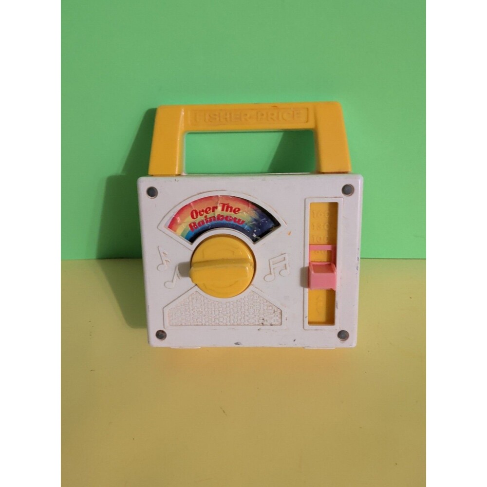 Vintage 1981 FISHER PRICE Over the Rainbow Radio Music Box Toy Windup. Tested